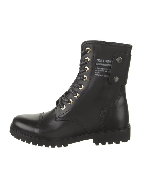Zadig & Voltaire Leather Combat Boots
