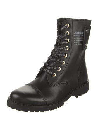 Zadig & Voltaire Leather Combat Boots