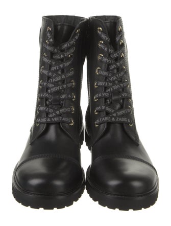 Zadig & Voltaire Leather Combat Boots