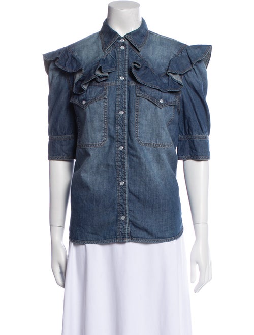 Zadig & Voltaire Three-Quarter Sleeve Button-Up Top