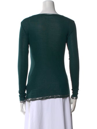 Zadig & Voltaire Scoop Neck Long Sleeve Top