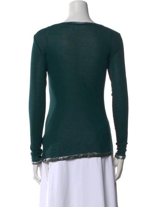 Zadig & Voltaire Scoop Neck Long Sleeve Top