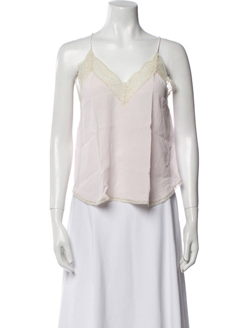 Zadig & Voltaire Silk Lace Trim Embellishment Pajamas