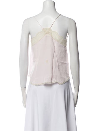 Zadig & Voltaire Silk Lace Trim Embellishment Pajamas