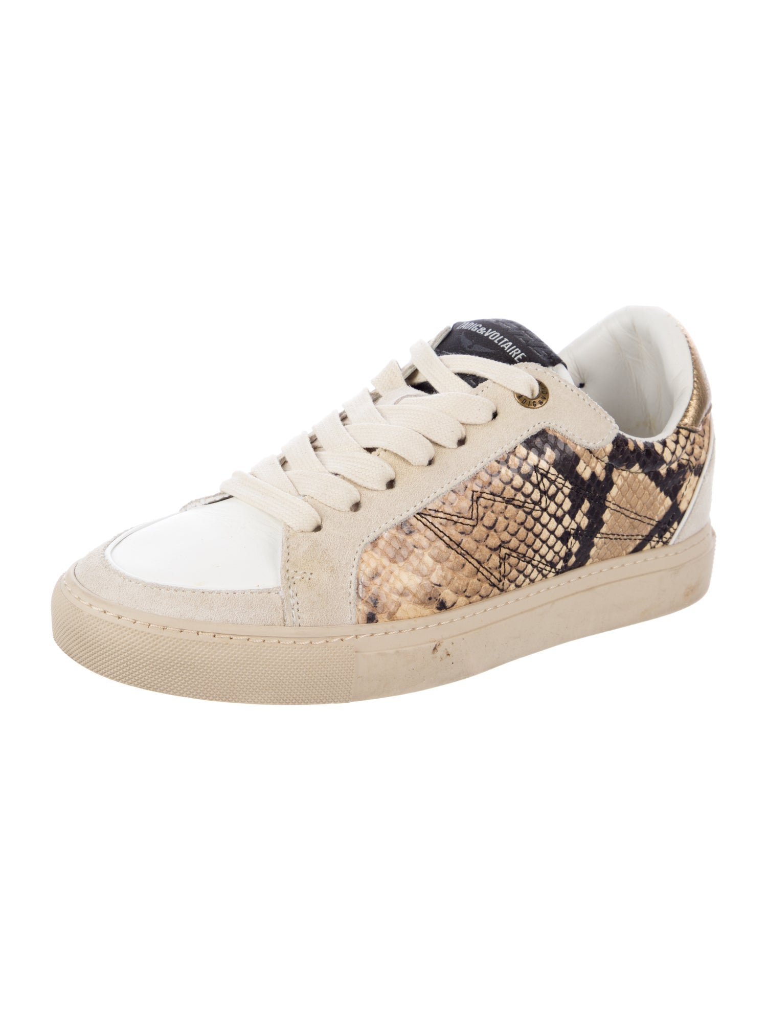Zadig & Voltaire Leather Printed Sneakers
