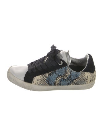 Zadig & Voltaire Leather Animal Print Sneakers