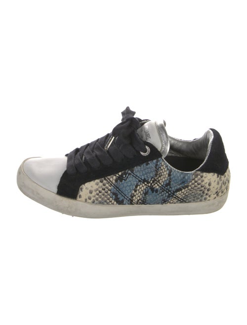 Zadig & Voltaire Leather Animal Print Sneakers