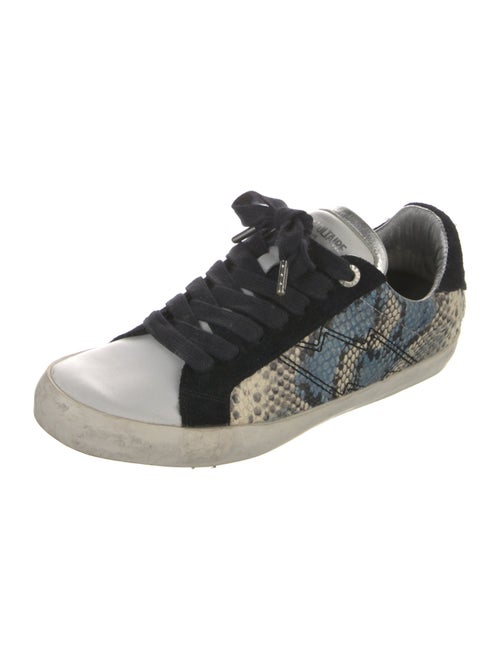 Zadig & Voltaire Leather Animal Print Sneakers