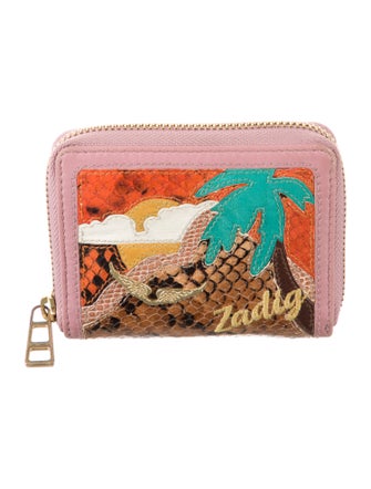 Zadig & Voltaire Leather Printed Compact Wallet