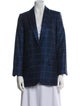 Zadig & Voltaire Wool Plaid Print Blazer