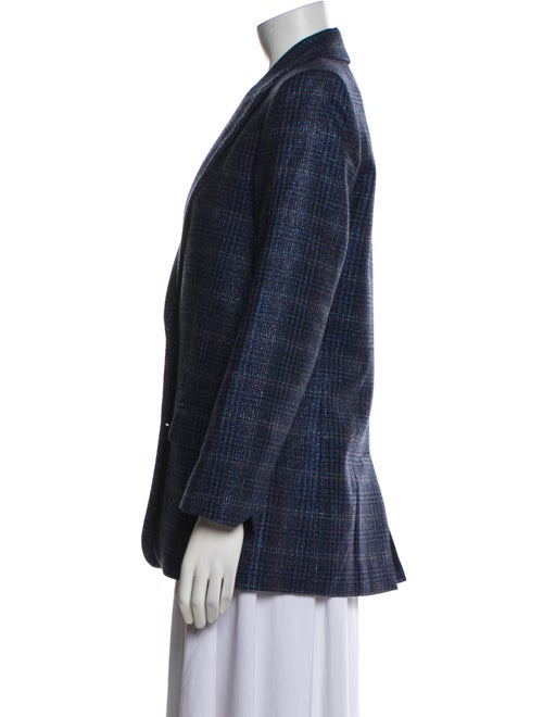 Zadig & Voltaire Wool Plaid Print Blazer