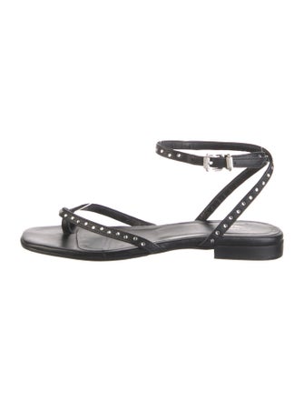 Zadig & Voltaire Leather Studded Accents Sandals