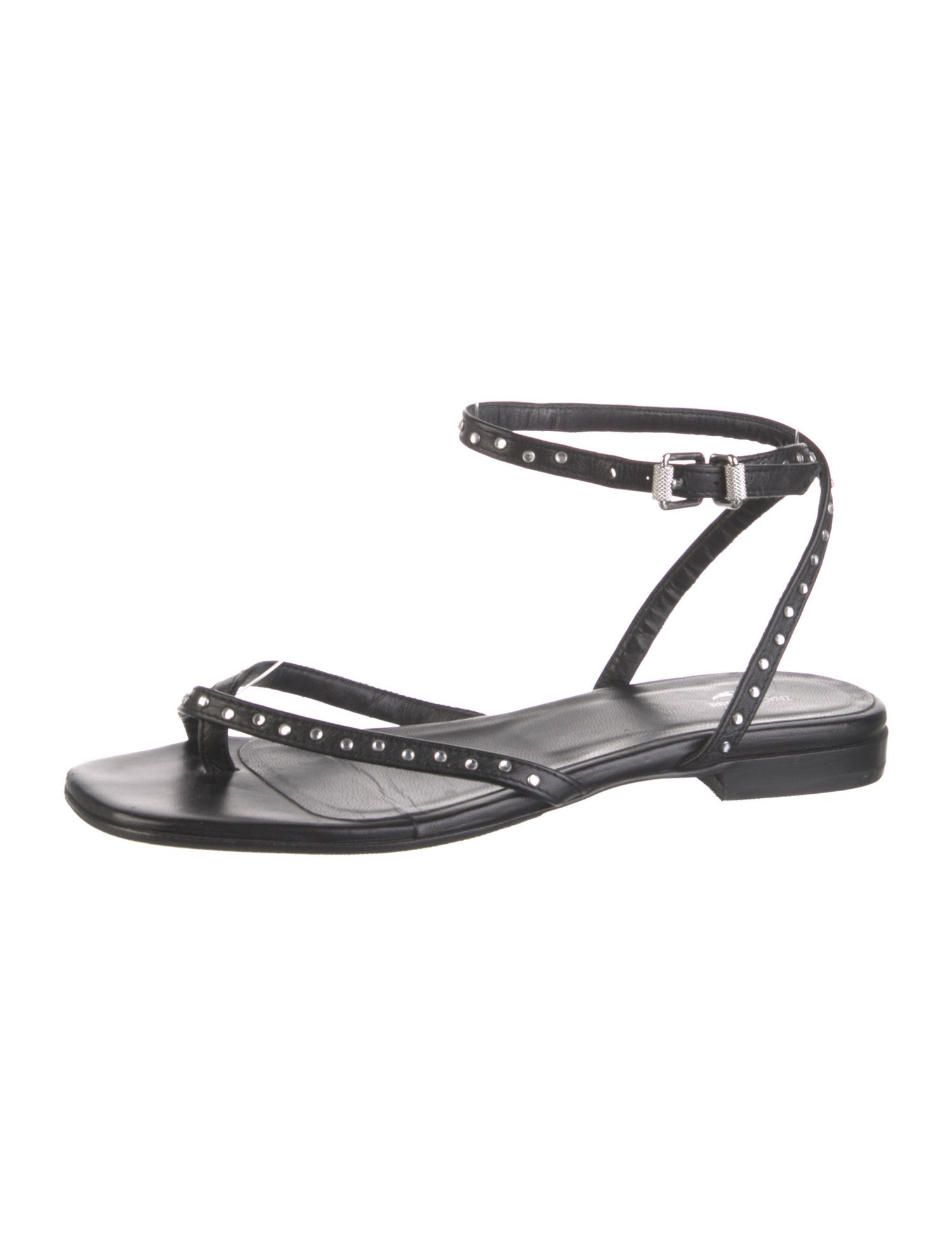 Zadig & Voltaire Leather Studded Accents Sandals