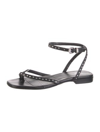 Zadig & Voltaire Leather Studded Accents Sandals