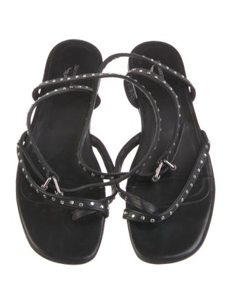 Zadig & Voltaire Leather Studded Accents Sandals