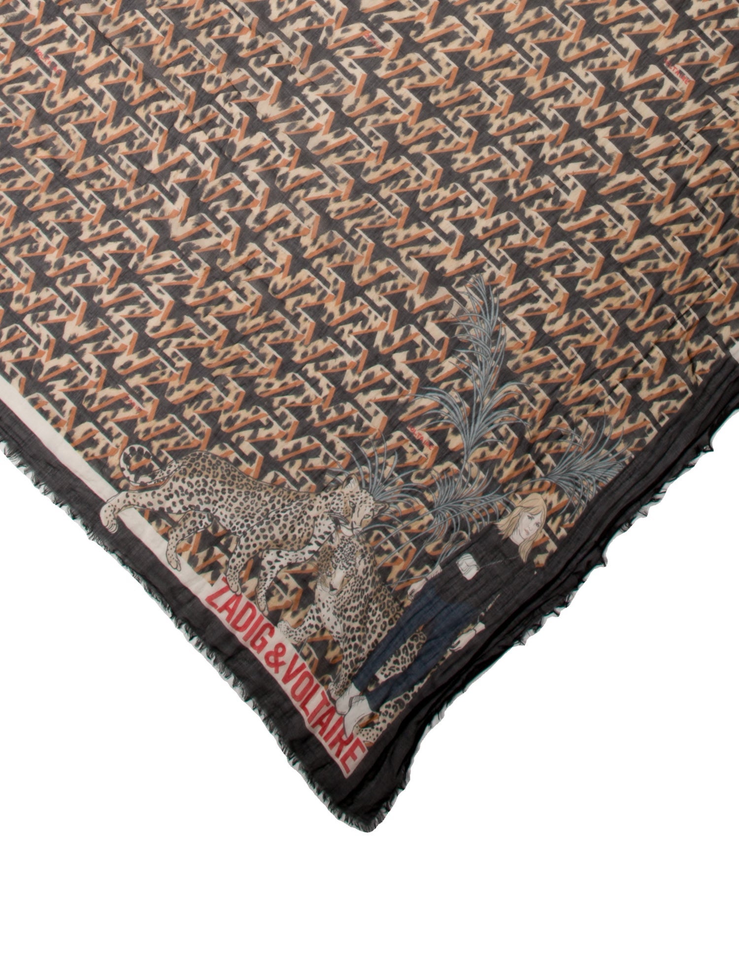 Zadig & Voltaire Silk Floral Print Scarf