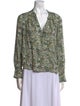 Zadig & Voltaire Floral Print V-Neck Blouse