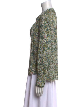 Zadig & Voltaire Floral Print V-Neck Blouse