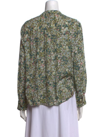 Zadig & Voltaire Floral Print V-Neck Blouse