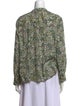 Zadig & Voltaire Floral Print V-Neck Blouse