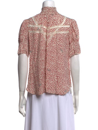 Zadig & Voltaire Printed Mock Neck Blouse