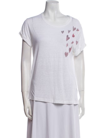 Zadig & Voltaire Linen Scoop Neck T-Shirt