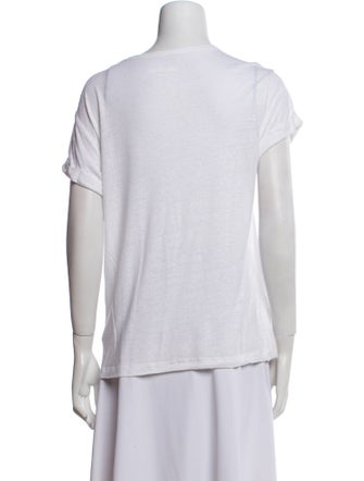 Zadig & Voltaire Linen Scoop Neck T-Shirt