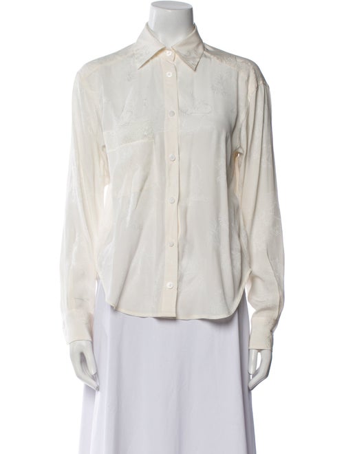 Zadig & Voltaire Silk Long Sleeve Button-Up Top