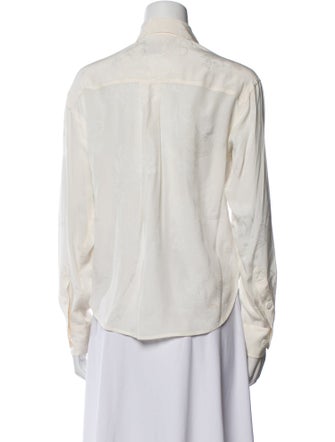 Zadig & Voltaire Silk Long Sleeve Button-Up Top