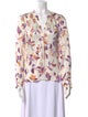 Zadig & Voltaire Floral Print V-Neck Blouse