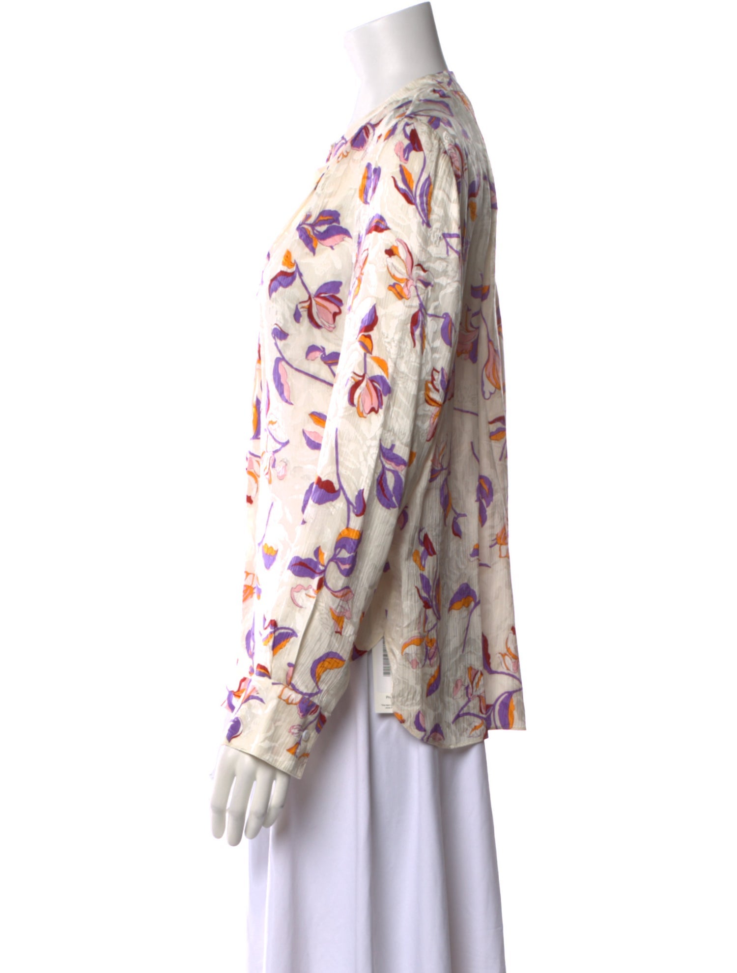 Zadig & Voltaire Floral Print V-Neck Blouse