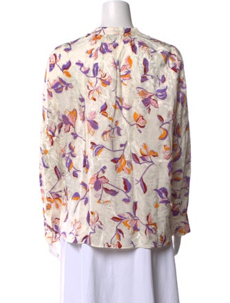 Zadig & Voltaire Floral Print V-Neck Blouse