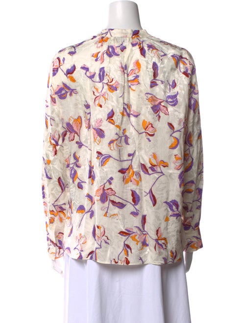 Zadig & Voltaire Floral Print V-Neck Blouse