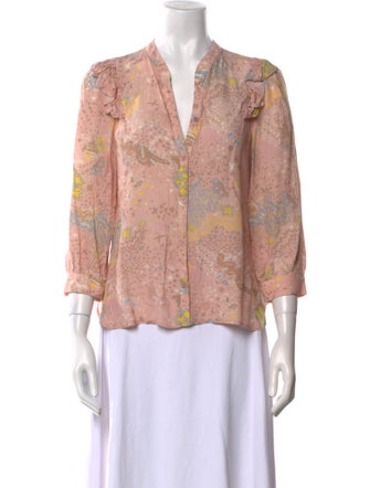 Zadig & Voltaire Printed V-Neck Blouse