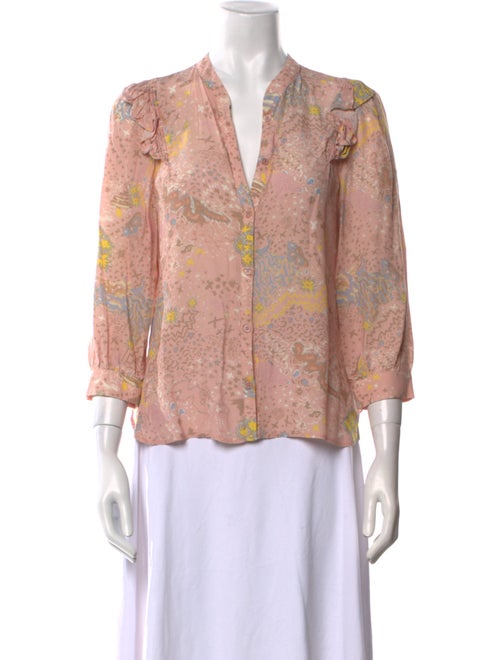 Zadig & Voltaire Printed V-Neck Blouse