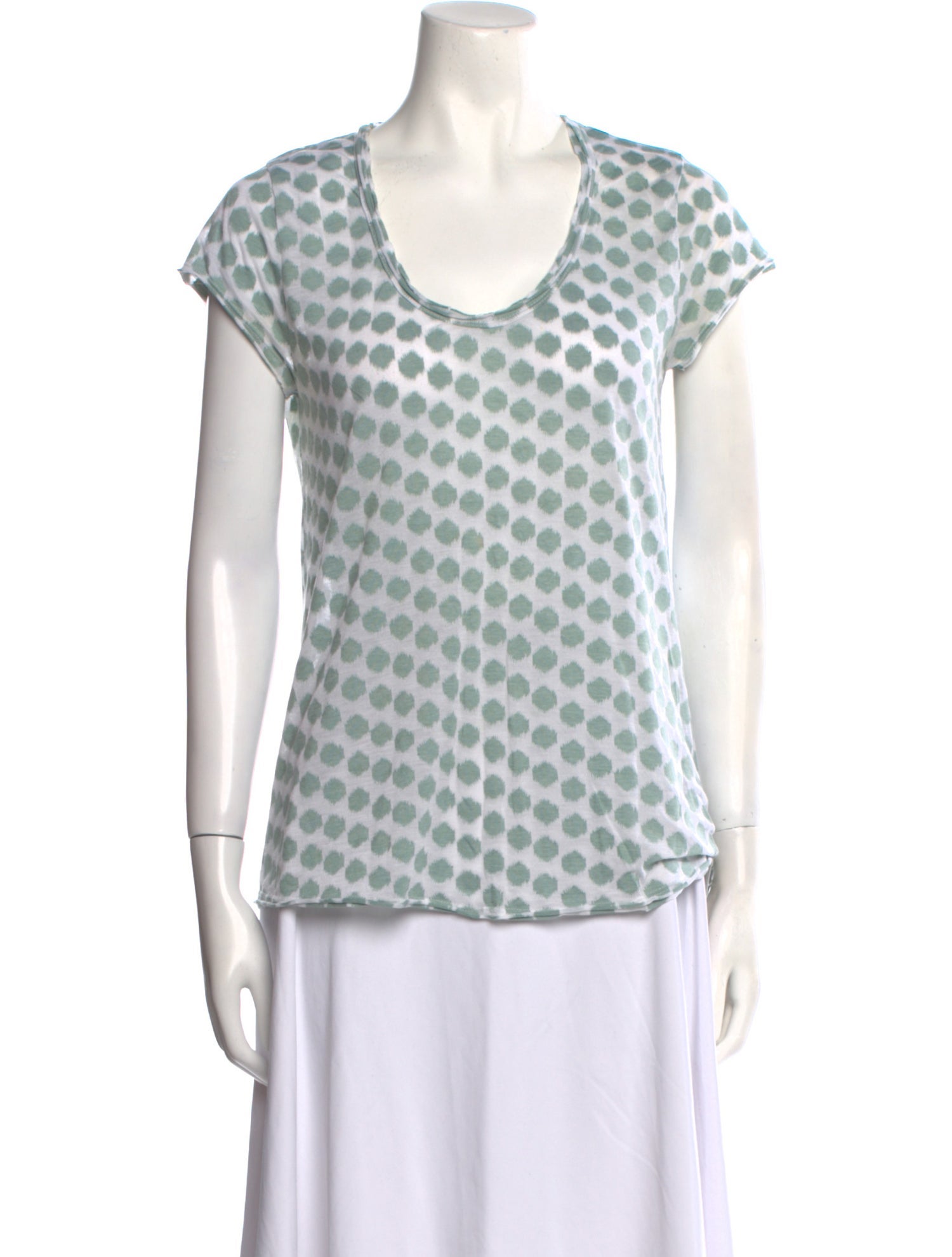 Zadig & Voltaire Polka Dot Print Scoop Neck T-Shirt
