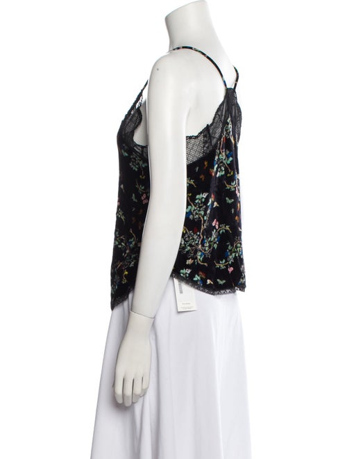 Zadig & Voltaire Floral Print V-Neck Top
