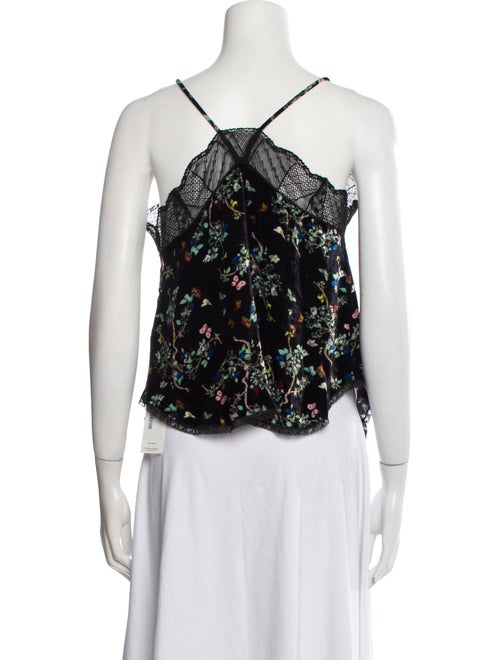 Zadig & Voltaire Floral Print V-Neck Top