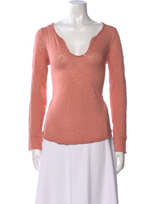 Zadig & Voltaire Scoop Neck Long Sleeve T-Shirt