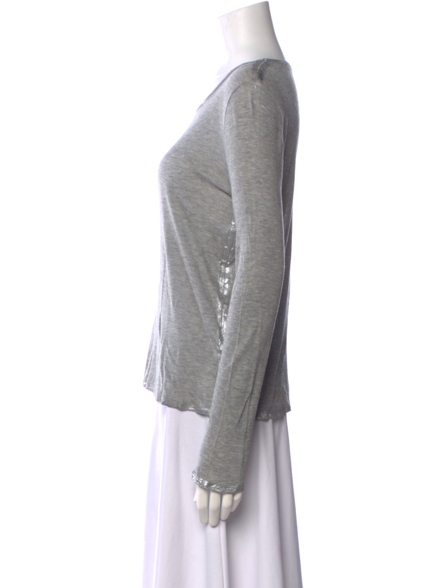 Zadig & Voltaire Scoop Neck Long Sleeve T-Shirt