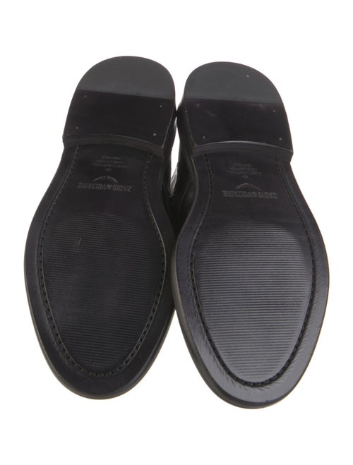 Zadig & Voltaire Leather Chain-Link Accents Combat Boots