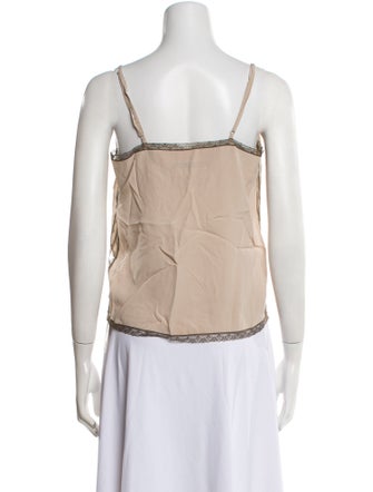 Zadig & Voltaire Silk Square Neckline Crop Top