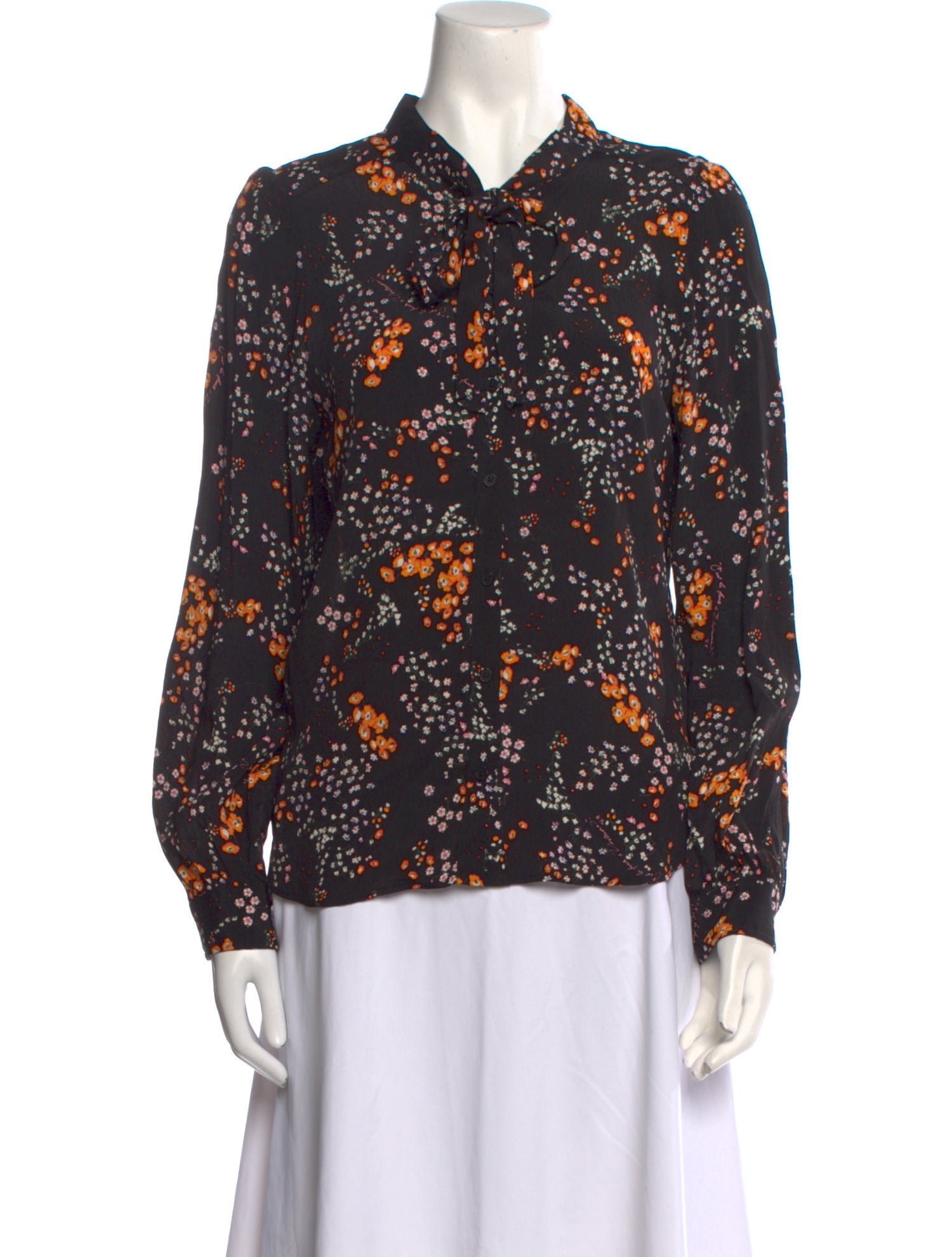 Zadig & Voltaire Floral Print Long Sleeve Blouse