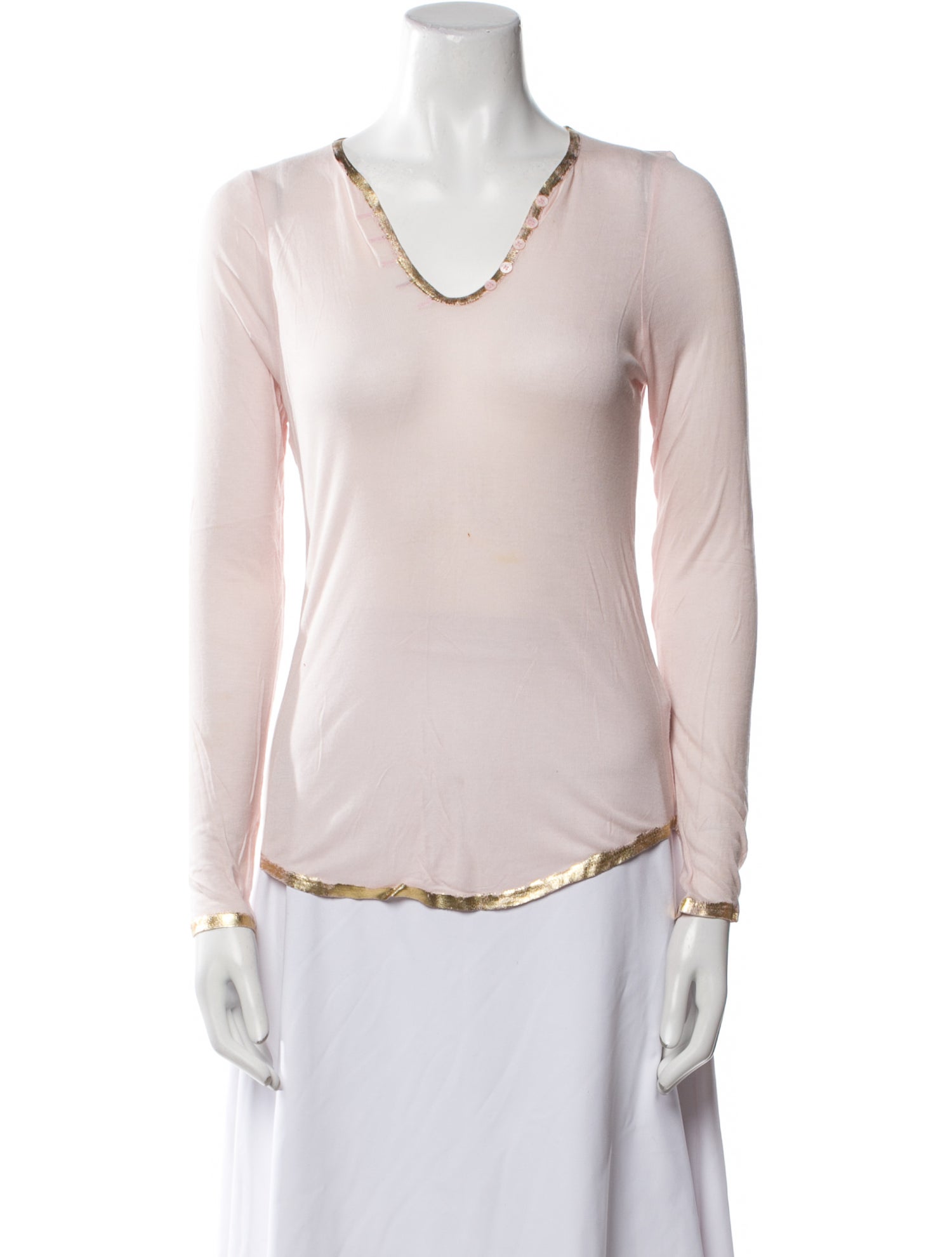 Zadig & Voltaire V-Neck Long Sleeve Top