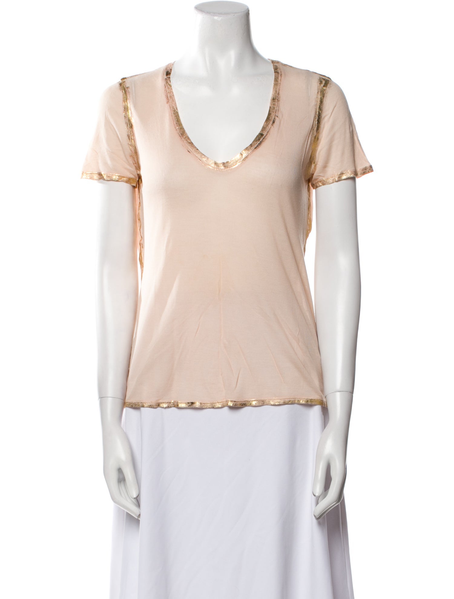 Zadig & Voltaire Scoop Neck Short Sleeve T-Shirt