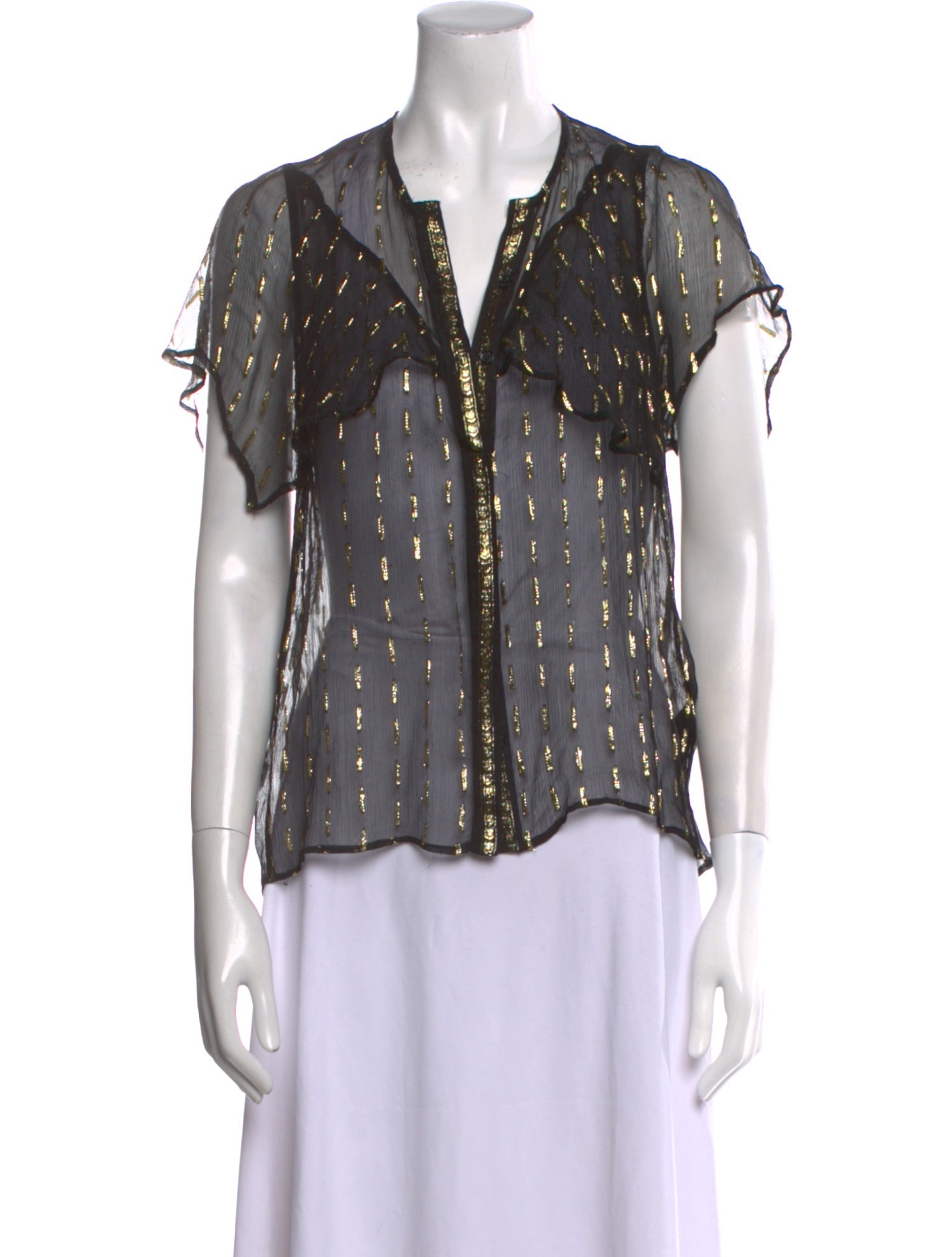 Zadig & Voltaire Printed V-Neck Blouse
