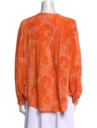Zadig & Voltaire Silk Paisley Print Blouse