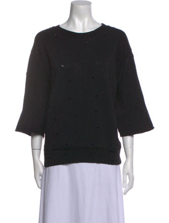 Zadig & Voltaire Scoop Neck Three-Quarter Sleeve Sweatshirt