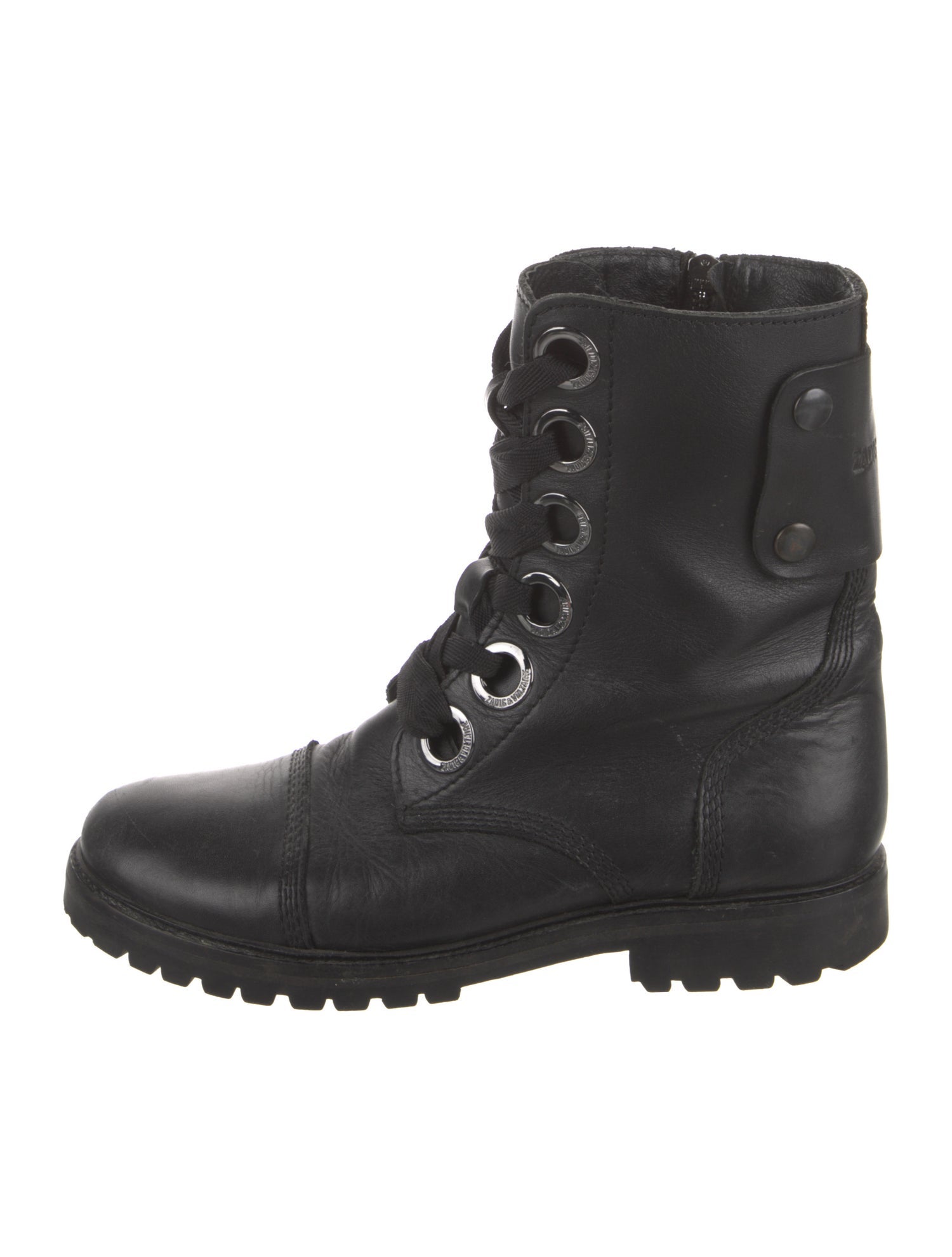 Zadig & Voltaire Leather Combat Boots