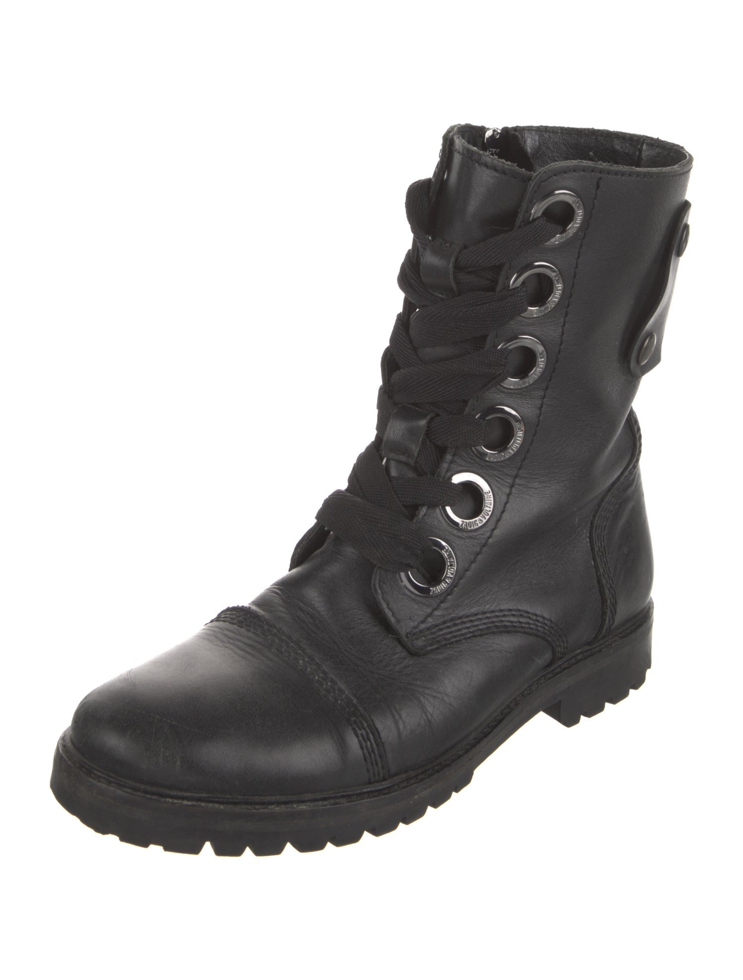 Zadig & Voltaire Leather Combat Boots